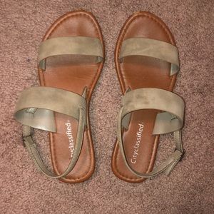 Tan Suede Sandals